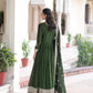 Embroidered Vichitra Silk Anarkali Gown with Dupatta