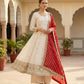 Embroidered Vichitra Silk Anarkali Set