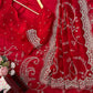 Embroidered Vichitra Silk Designer Saree