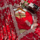 Embroidered Vichitra Silk Designer Saree