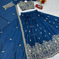 Embroidered Vichitra Silk Festival Lehenga Choli