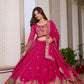Embroidered Vichitra Silk Festival Lehenga Choli