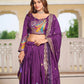 Embroidered Vichitra Silk Festival Lehenga Choli
