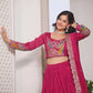 Embroidered Vichitra Silk Festival Lehenga Choli