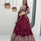 Embroidered Vichitra Silk Festival Lehenga Choli