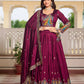 Embroidered Vichitra Silk Festival Lehenga Choli