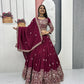 Embroidered Vichitra Silk Festival Lehenga Choli