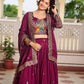 Embroidered Vichitra Silk Festival Lehenga Choli