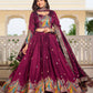 Embroidered Vichitra Silk Festival Lehenga Choli