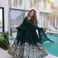 Embroidered Vichitra Silk Gown Set