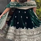 Embroidered Vichitra Silk Gown Suit Set