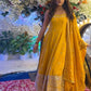 Embroidered Vichitra Silk Gown Suit Set