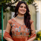 Embroidered Vichitra Silk Gown with Dupatta for Festive and Party Wear