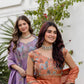 Embroidered Vichitra Silk Gown with Dupatta for Festive and Party Wear