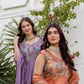 Embroidered Vichitra Silk Gown with Dupatta for Festive and Party Wear