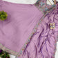 Embroidered Vichitra Silk Gown with Dupatta for Festive and Party Wear