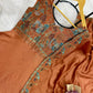 Embroidered Vichitra Silk Gown with Dupatta for Festive and Party Wear