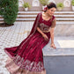Embroidered Vichitra Silk Lehenga Choli Set