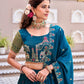 Embroidered Vichitra Silk Lehenga Choli Set
