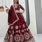 Embroidered Vichitra Silk Lehenga Choli Set