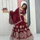 Embroidered Vichitra Silk Lehenga Choli Set