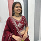 Embroidered Vichitra Silk Lehenga Choli Set