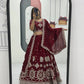 Embroidered Vichitra Silk Lehenga Choli Set