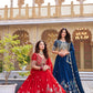 Embroidered Vichitra Silk Lehenga Choli Set for Wedding and Festive Wear