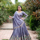 Embroidered Vichitra Silk Lehenga Choli Set for Wedding and Festive Wear