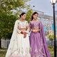 Embroidered Vichitra Silk Lehenga Choli Set for Wedding and Festive Wear
