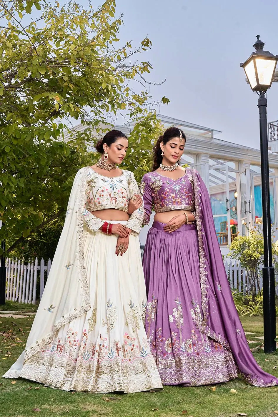 Embroidered Vichitra Silk Lehenga Choli Set for Wedding and Festive Wear