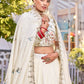 Embroidered Vichitra Silk Lehenga Choli Set for Wedding and Festive Wear