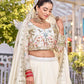 Embroidered Vichitra Silk Lehenga Choli Set for Wedding and Festive Wear