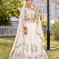 Embroidered Vichitra Silk Lehenga Choli Set for Wedding and Festive Wear