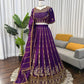 Embroidered Vichitra Silk Lehenga Choli Set with Dupatta