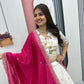 Embroidered Vichitra Silk Lehenga Choli Set with Dupatta
