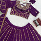 Embroidered Vichitra Silk Lehenga Choli Set with Dupatta
