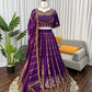 Embroidered Vichitra Silk Lehenga Choli Set with Dupatta