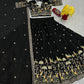 Embroidered Vichitra Silk Lehenga Choli Set with Dupatta