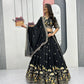 Embroidered Vichitra Silk Lehenga Choli Set with Dupatta