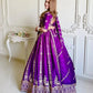 Embroidered Vichitra Silk Lehenga Choli Set with Dupatta