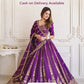 Embroidered Vichitra Silk Lehenga Choli Set with Dupatta