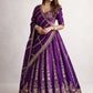 Embroidered Vichitra Silk Lehenga Choli Set with Dupatta