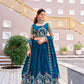 Embroidered Vichitra Silk Lehenga Choli Set
