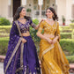 Embroidered Vichitra Silk Lehenga Set With Dupatta