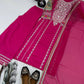 Embroidered Vichitra Silk Palazzo Suit with Organza Dupatta