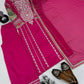 Embroidered Vichitra Silk Palazzo Suit with Organza Dupatta