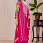 Embroidered Vichitra Silk Palazzo Suit with Organza Dupatta