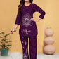 Embroidered Viscose Rayon Kurti Pant Set