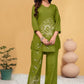 Embroidered Viscose Rayon Kurti Pant Set